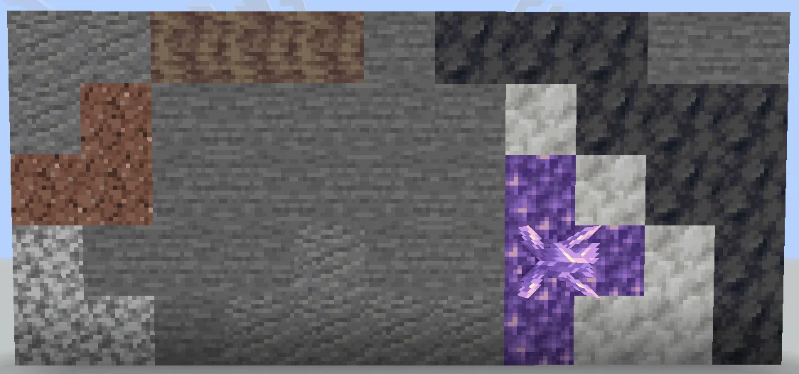 Сравнение текстур мода Connected Rocks: включено и выключено.