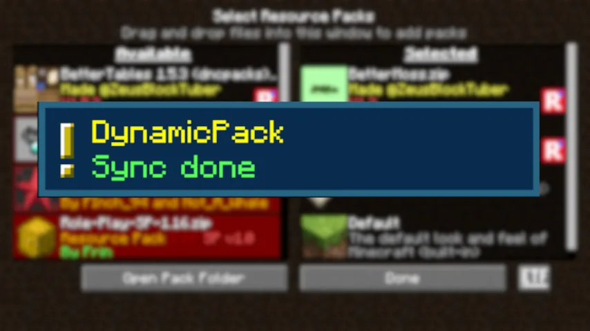 Фоновое изображение мода DynamicPack