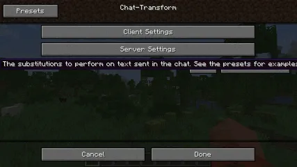 Демонстрация функций мода Chat-Transform.