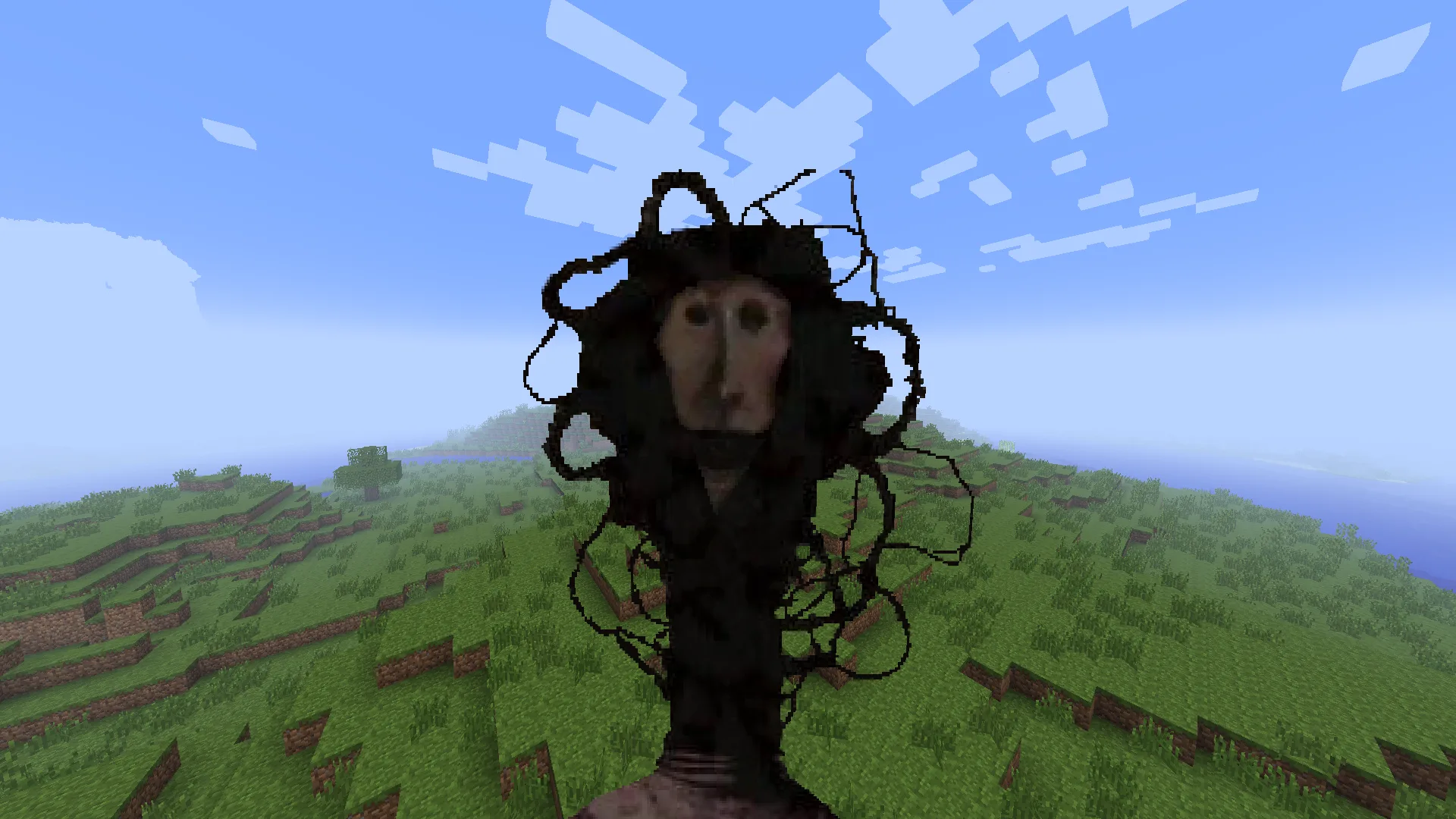 Скриншот существа The Locust из мода Doctor Nowhere в Minecraft.