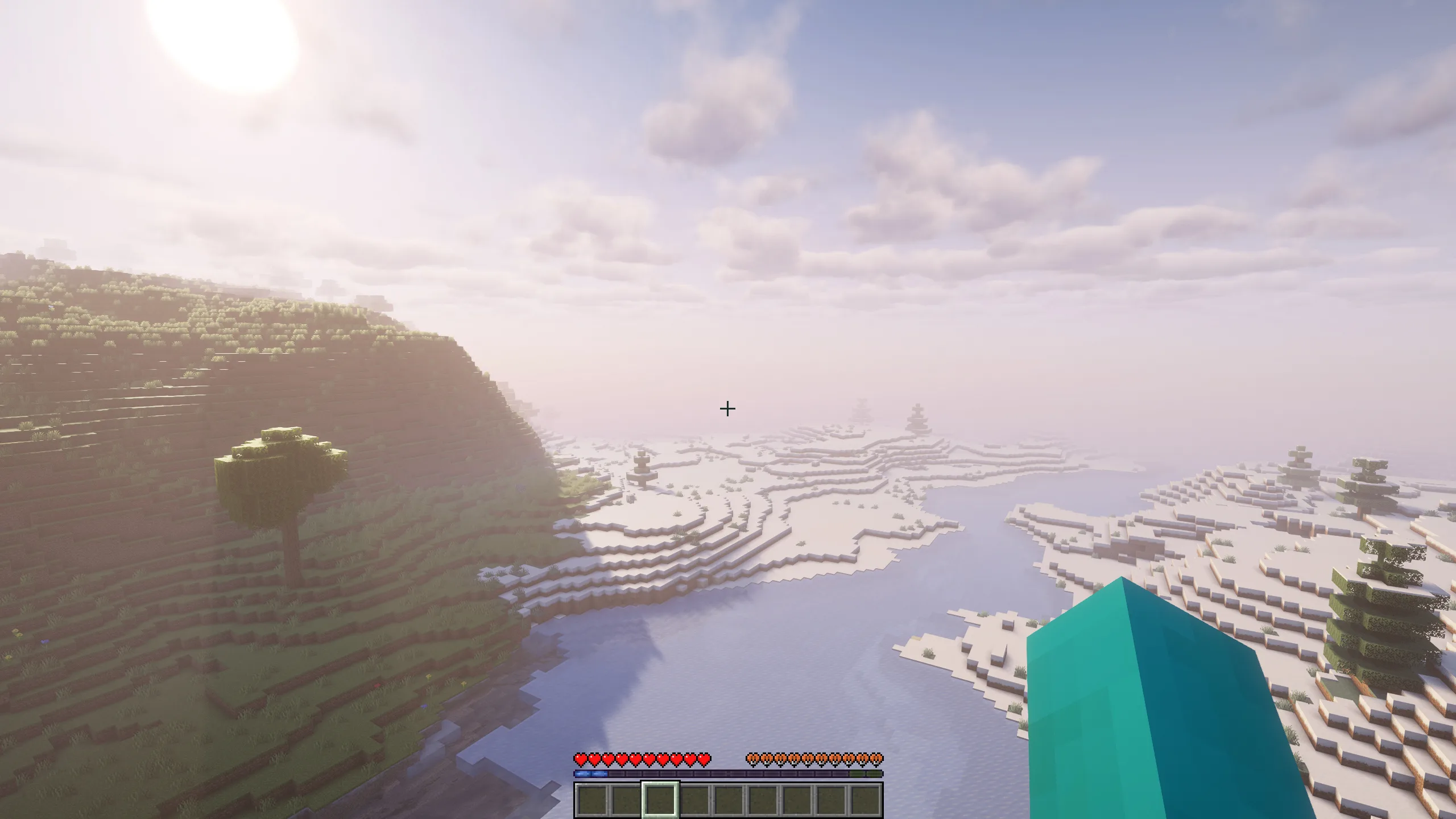 Скриншот проекта Happy Ghasts Boost с гастами в Minecraft.