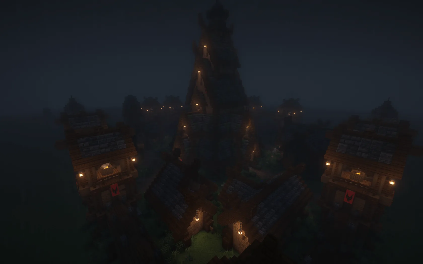 Крупная крепость викингов с жителями и ярлом Эриком Рыжим.