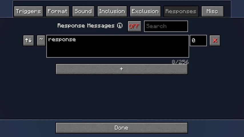 Скриншот настройки уведомлений чата в проекте Chat Notify.