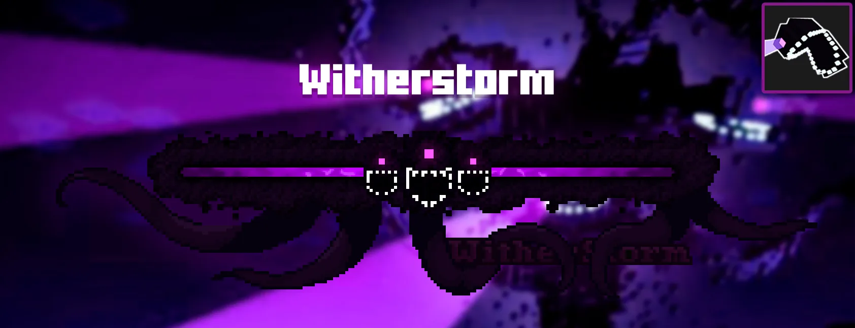 Интерфейс полоски здоровья босса Wither Storm из мода Enhanced Boss Bars.