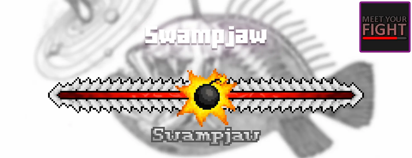 Босс Swampjaw с кастомной полоской здоровья из мода Enhanced Boss Bars.