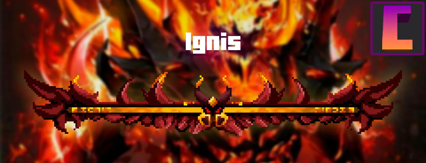 Полоса здоровья босса Ignis из модификации Enhanced Boss Bars.