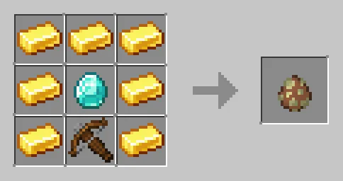 Рецепт крафта яйца призыва пиглина из мода Craftable Spawn Eggs.