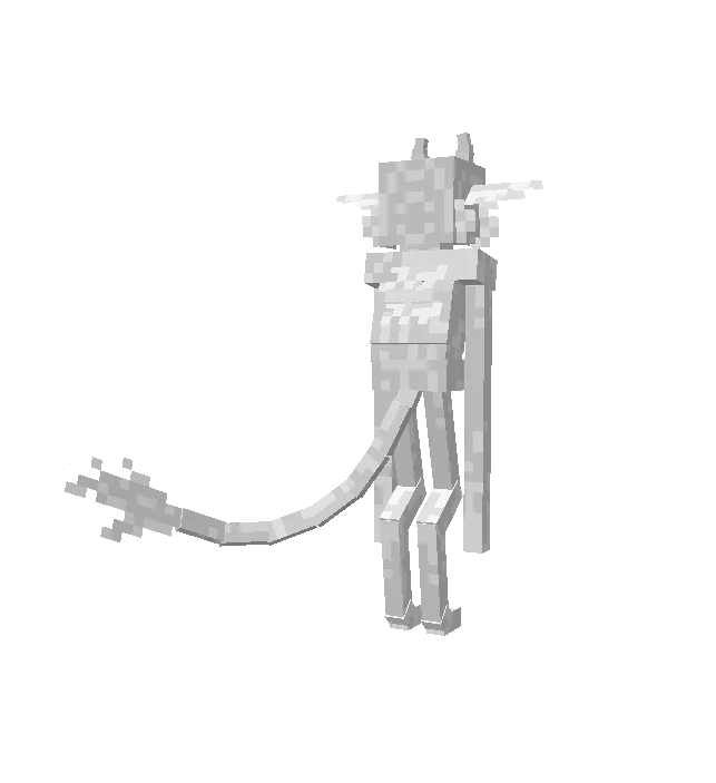 Белый эндермен с зелеными глазами из мода Beezy's Enhanced Endermen.