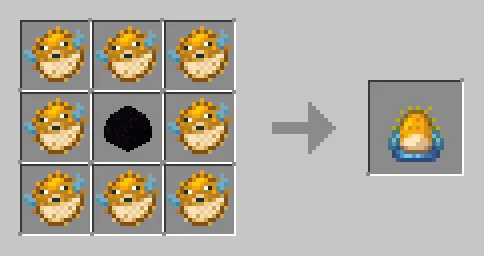 Иконка мода Spawn Egg Recipe с изображением рыбы-фугу.