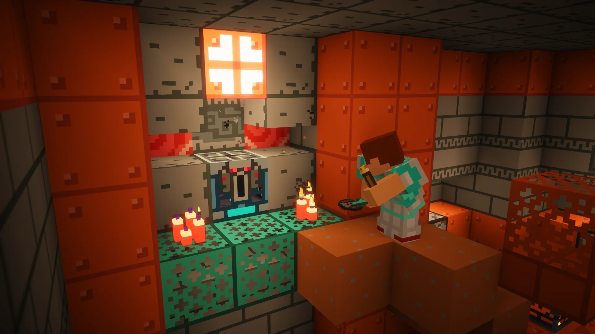 Скриншот структуры Trial Chambers в Minecraft.