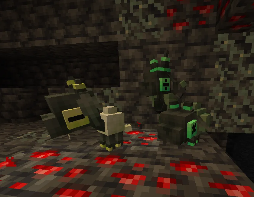 Два покемона Dollamb и Folly из мода Cobblemon, вдохновленные овечкой Долли.