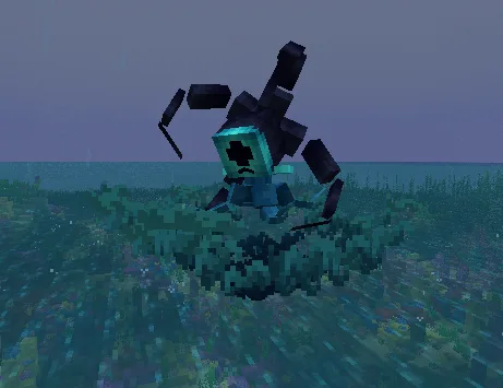 Cyclopod из проекта Cobblemon Fakemon: Lively 'Mons, создающий вокруг себя циклоны в моменты опасности.