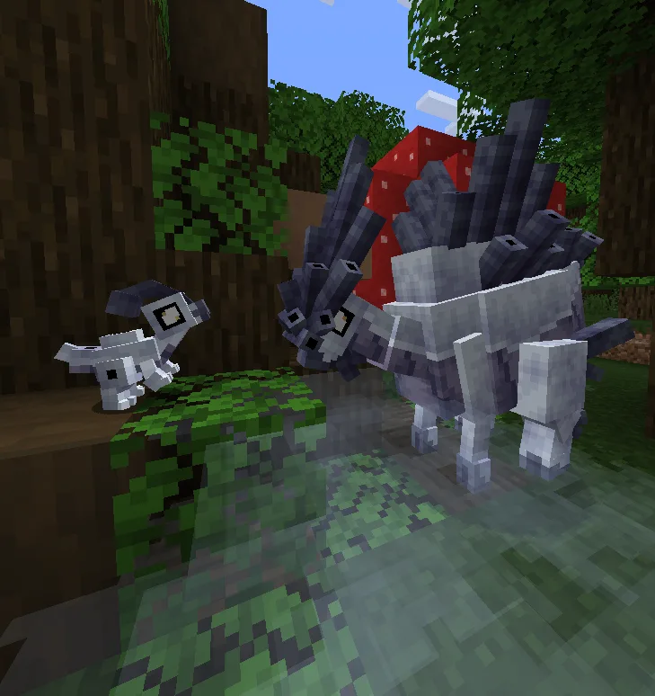 Два покемона Hollorn и Calciopi из дополнения Cobblemon Lively 'Mons.