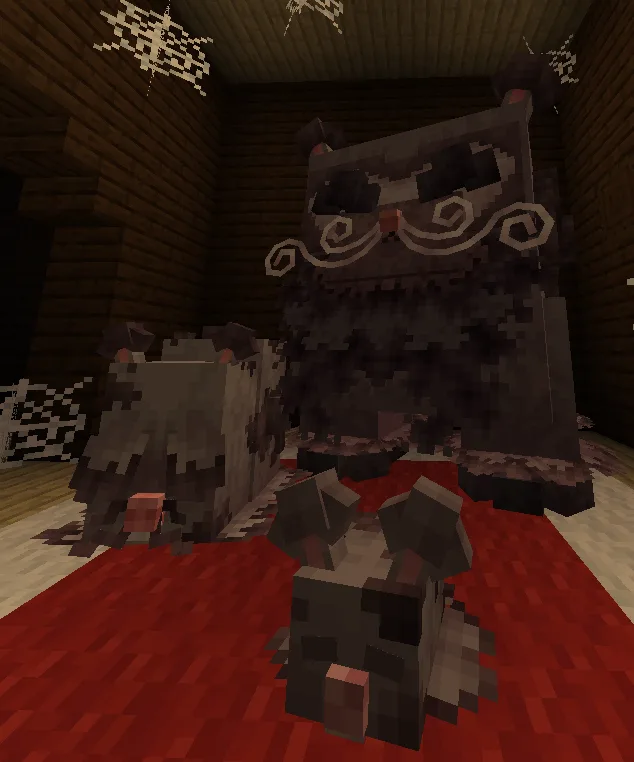 Покемоны Linub, Pilolint и Mamolint из проекта Cobblemon Fakemon.