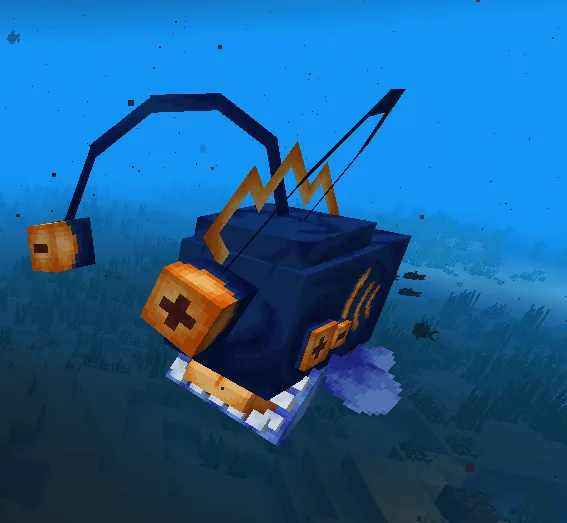 Anglerine, покемон водного типа из Cobblemon, вдохновленный рыбой-удильщиком.