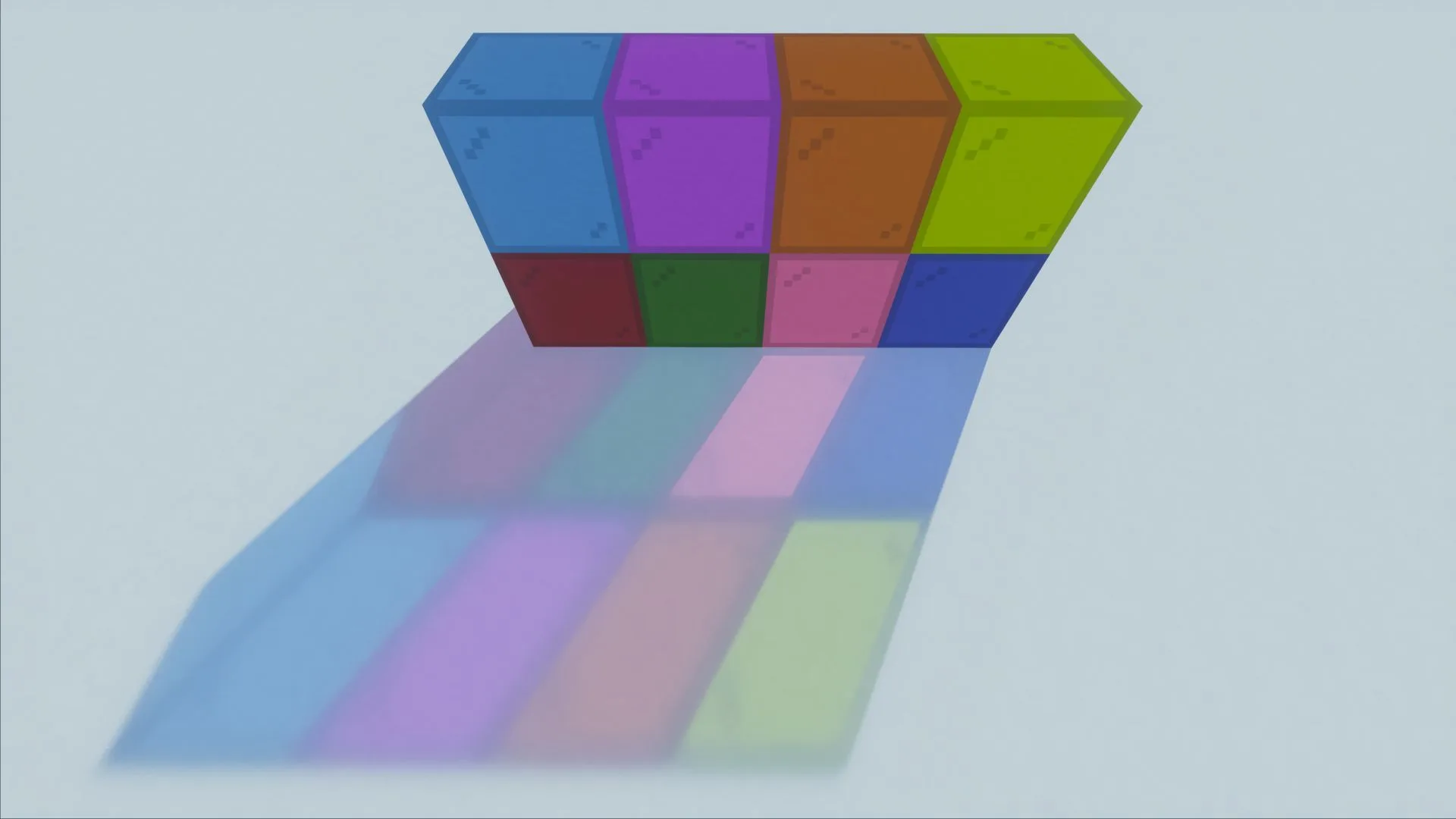 Прозрачные тени сквозь цветное витражное стекло в проекте Oct-Path.