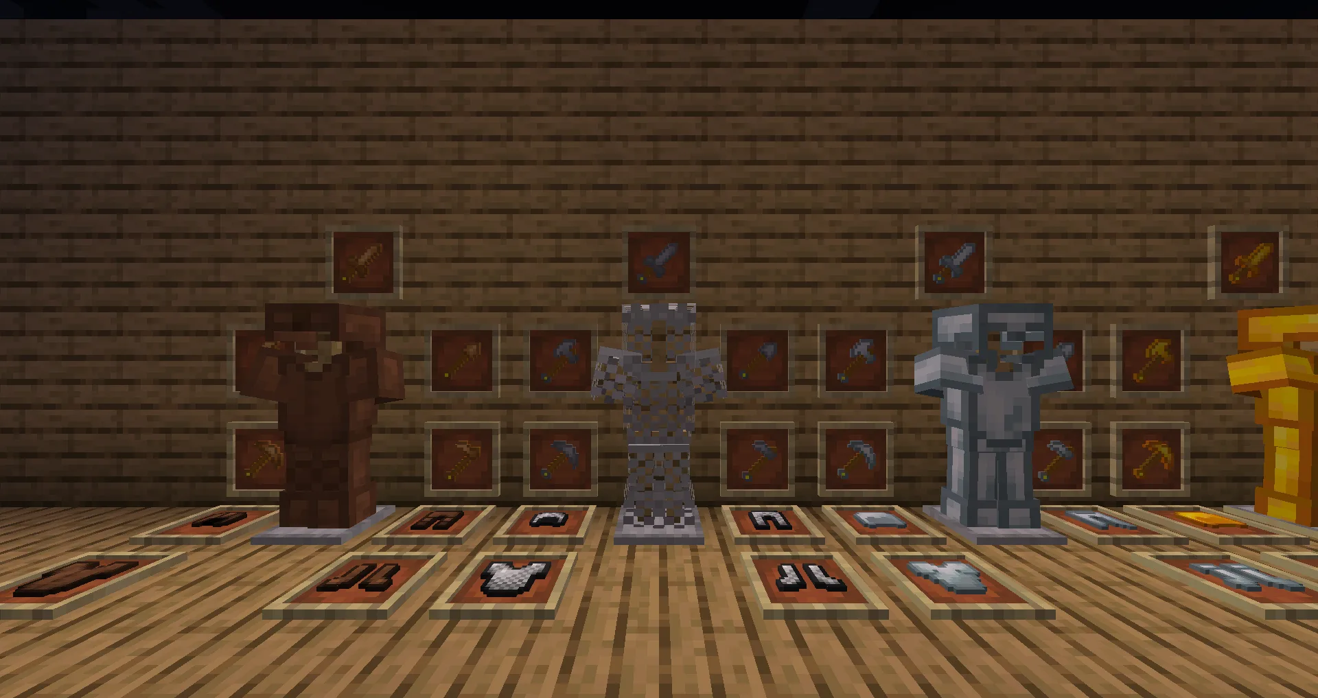 Кожаная, кольчужная и железная броня в Raya 16x