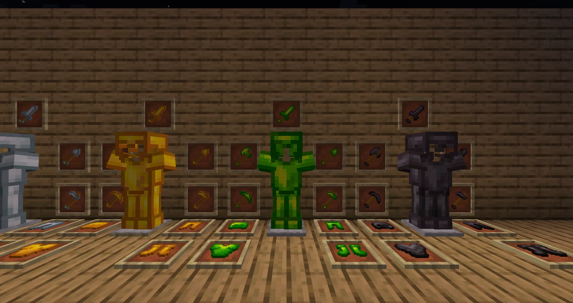 Золотая, алмазная и незеритовая броня в Raya 16x