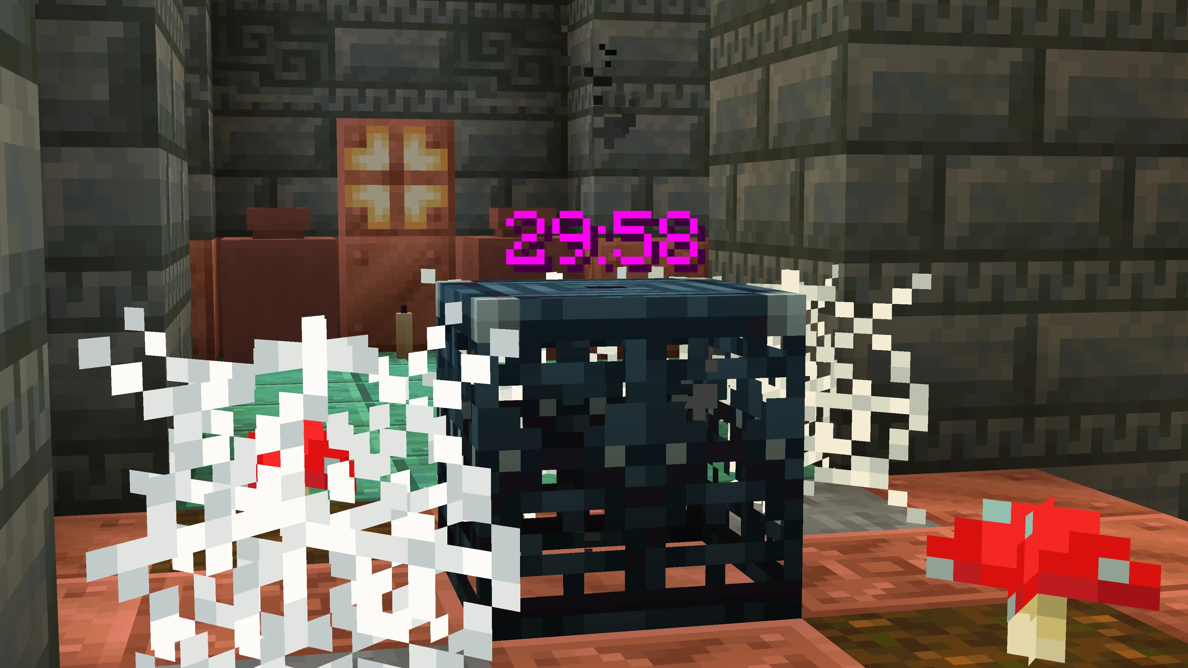 Таймер восстановления пробного спавнера с отображением времени в минутах и секундах.