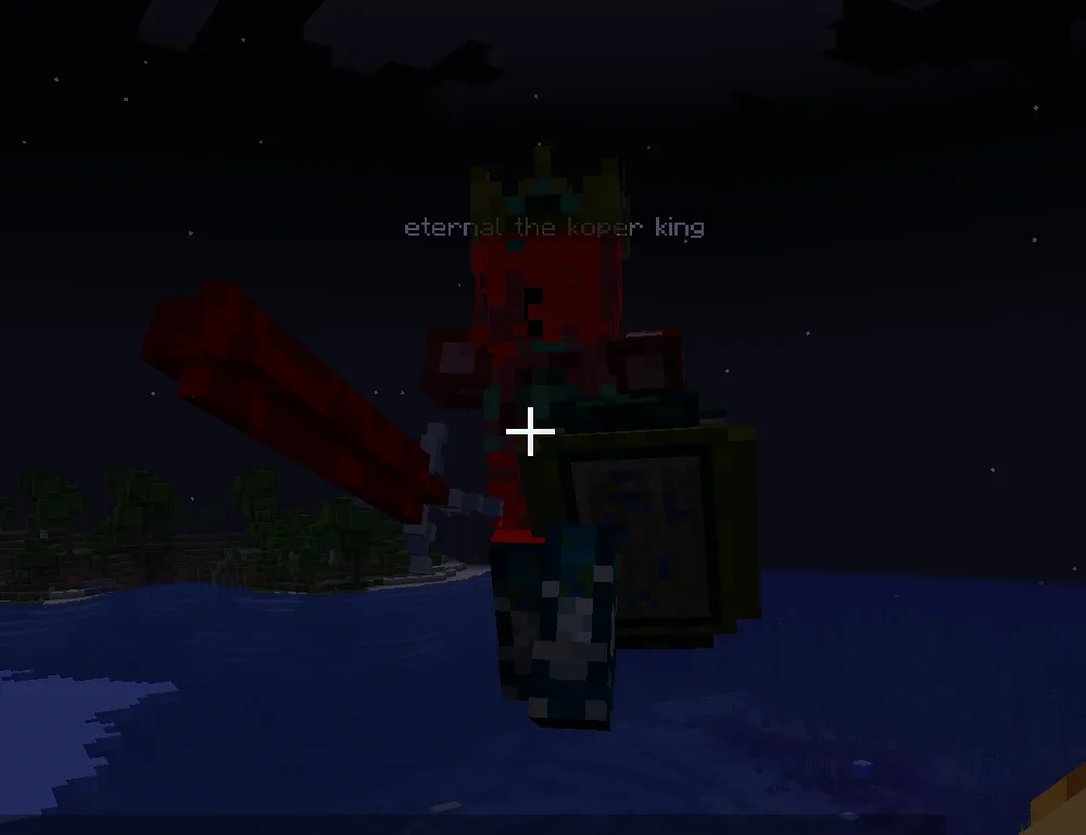 Мод koper_mod: персонаж Eternal Koper King в Minecraft.