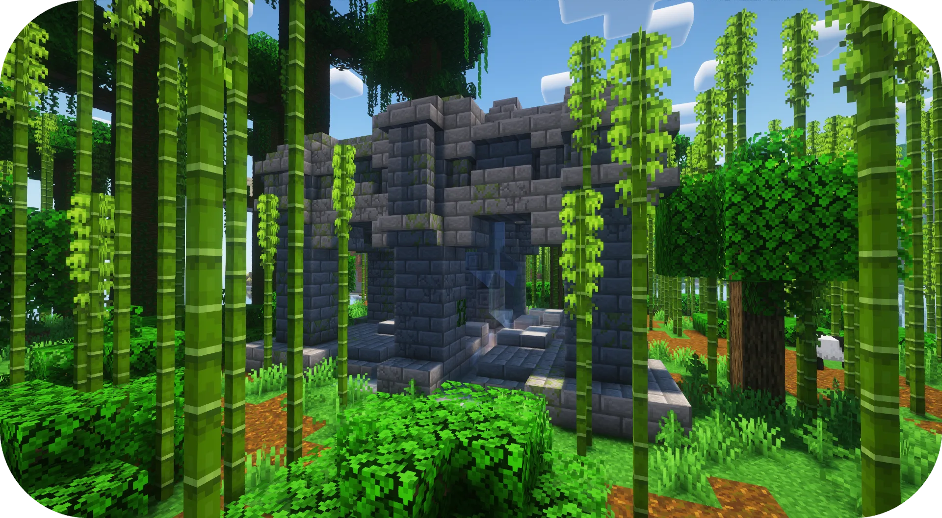 Крупный древний водный храм из мода Formations Overworld.