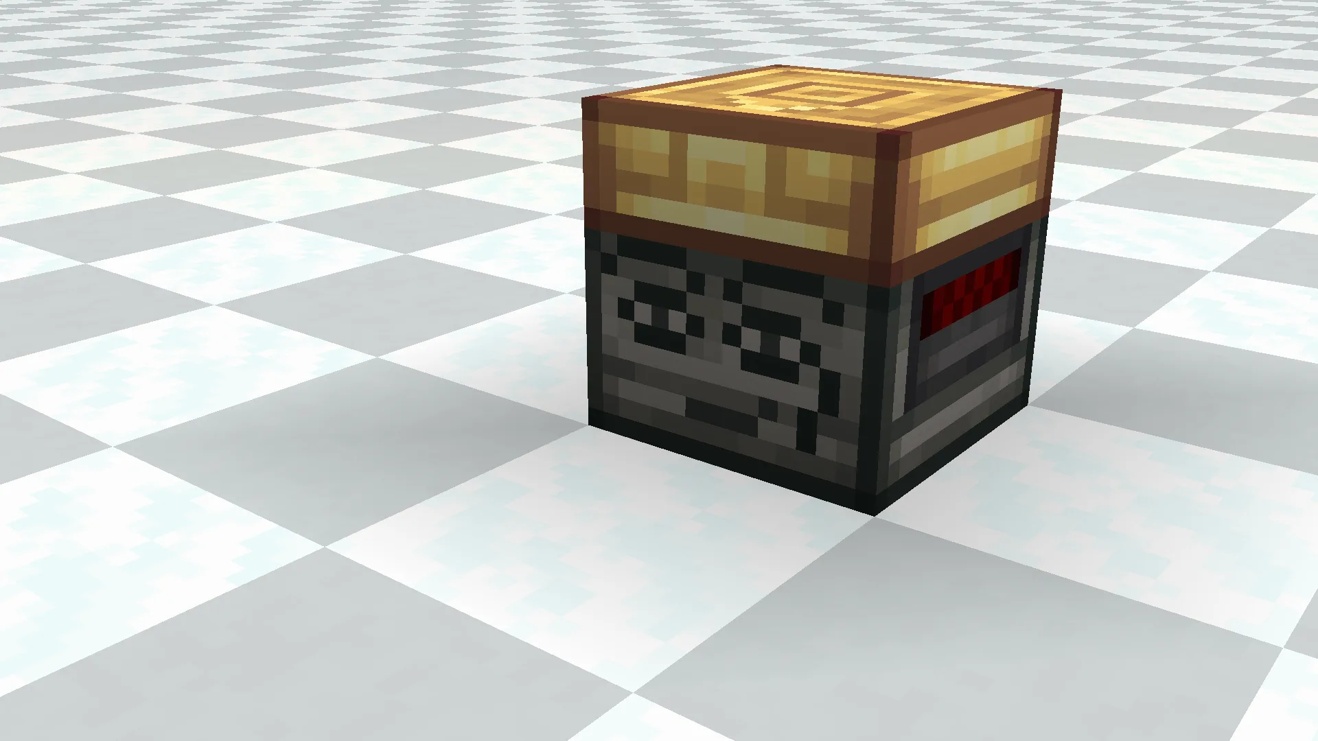 Скриншот измененного текстурного блока в ресурс-паке Create: Man Face Smart Observer