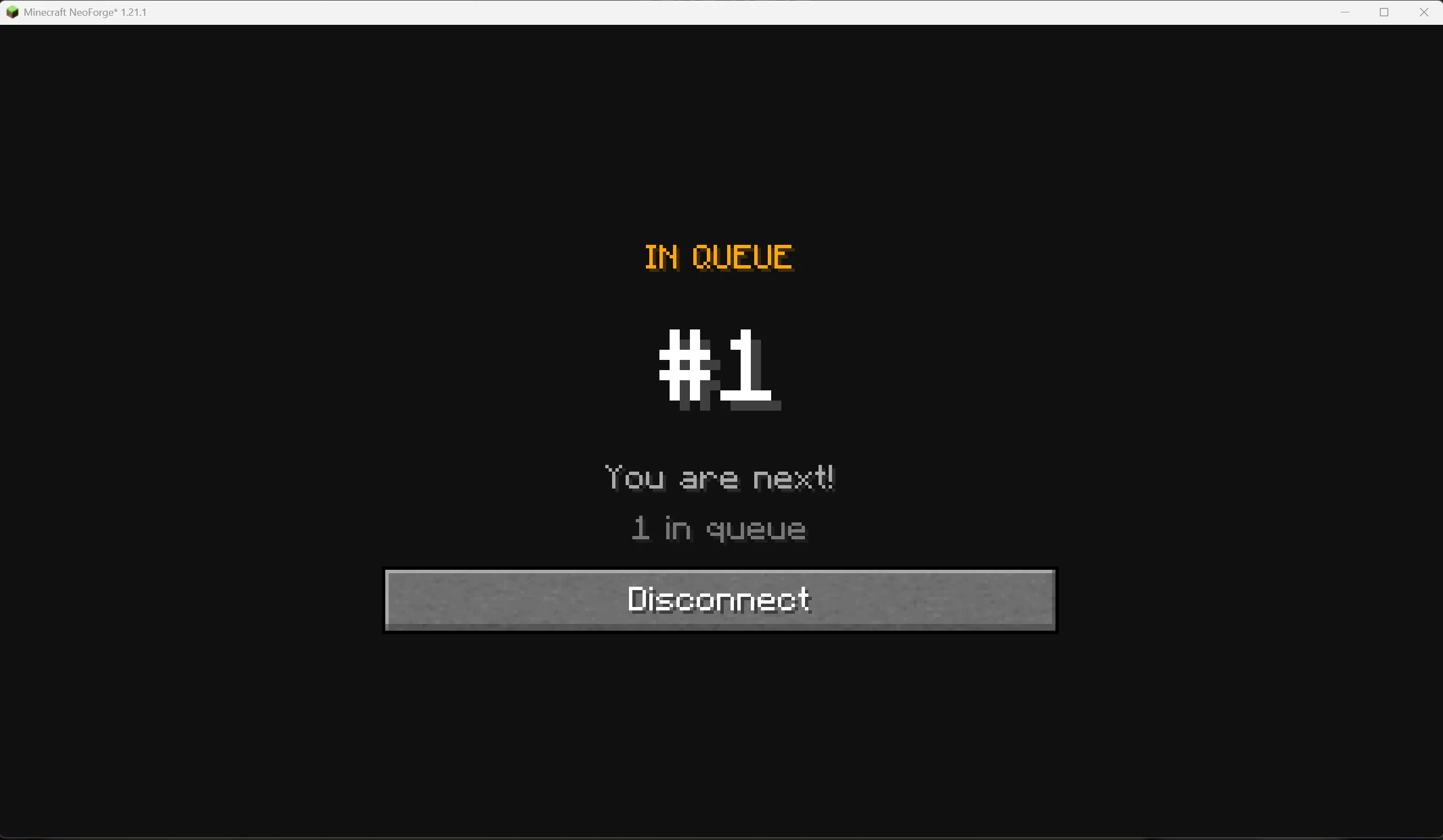 Экран очереди мода ManasQueue для игроков, ожидающих подключения.