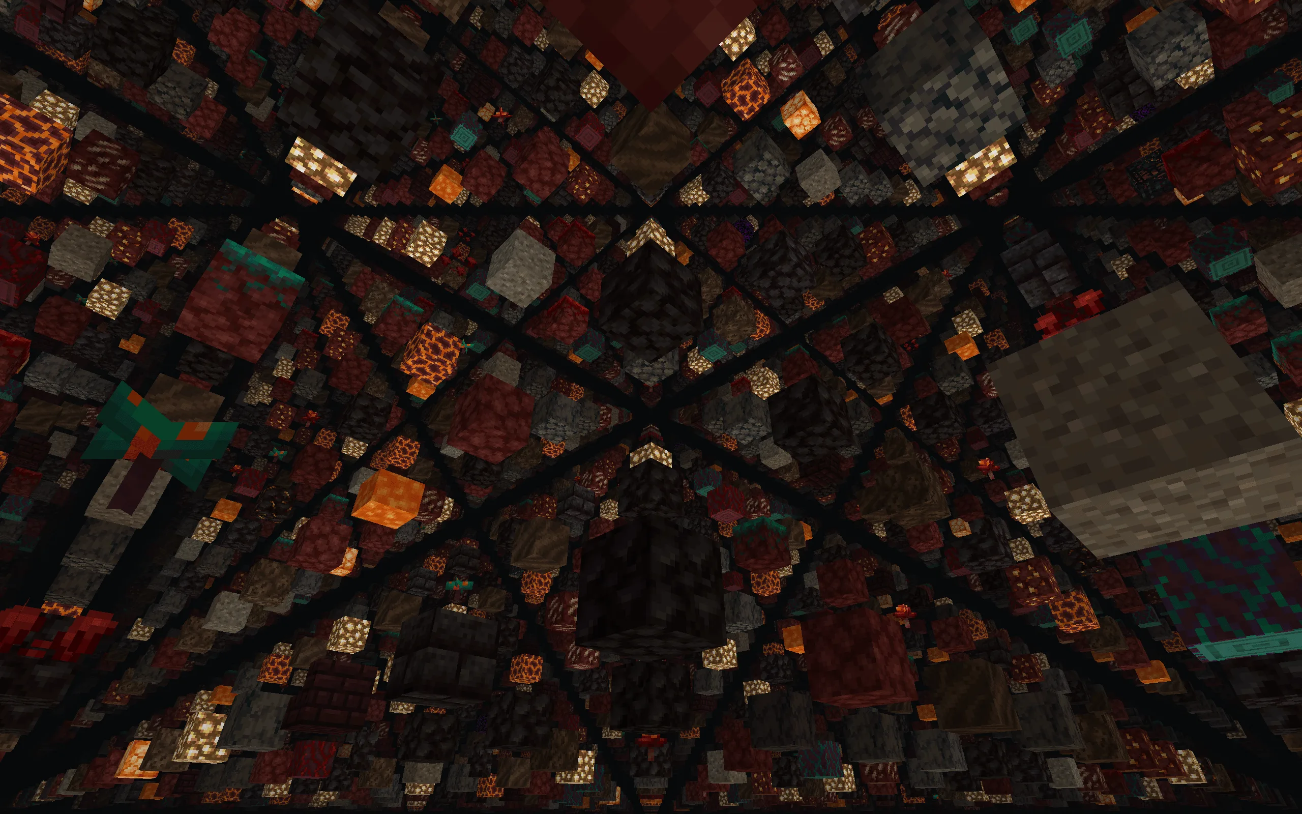 Скриншот игрового процесса мода SkyGrid Reloaded: современный пресет измерения Незер.