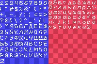 Символы шрифта Asylum Notes из ресурс-пака.