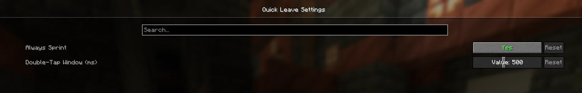 Список модулей мода Quick leave
