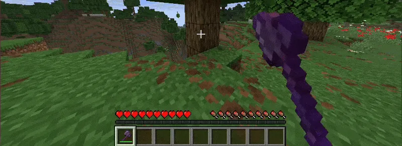 Демонстрация работы мода на дереве с TreeHarvester