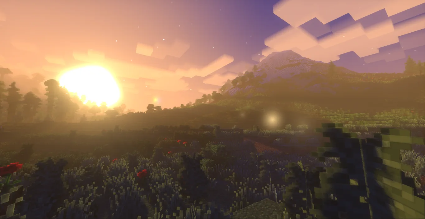 Super Duper Vanilla: Золотой час в пещерах и утесах.