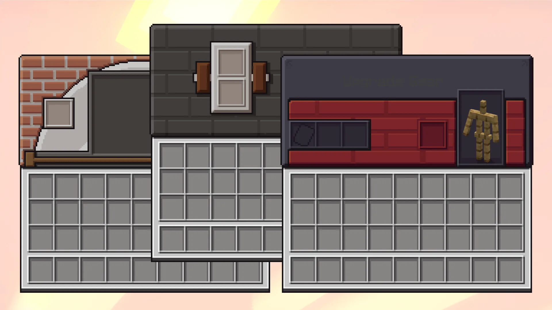 Интерфейс Minecraft с измененным дизайном элементов GUI's Perfected.