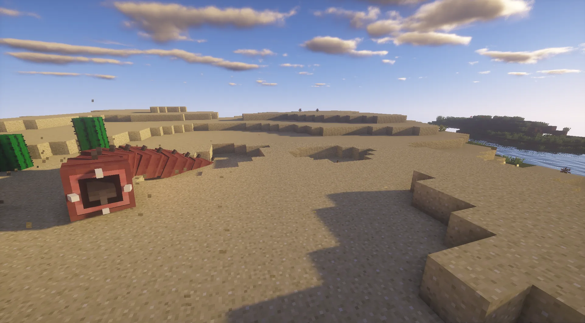 Скриншот песчаного червя из мода Ice and Fire.