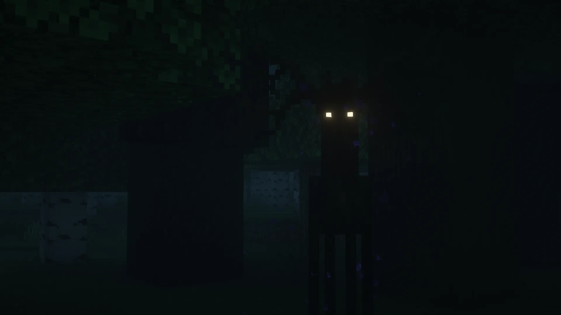 Эндермен из темного дуба из мода Enderman Overhaul.