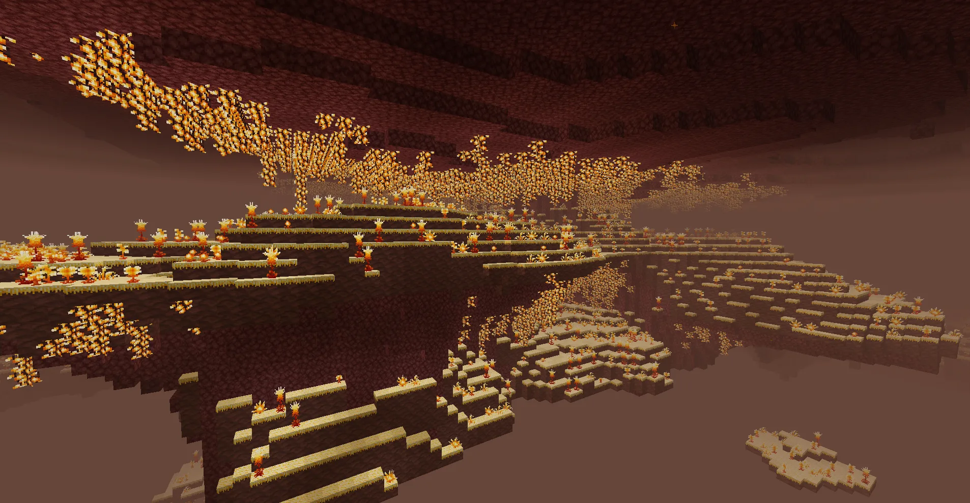 Пещеры Infernal Caverns со свисающими Lightroot и цветами