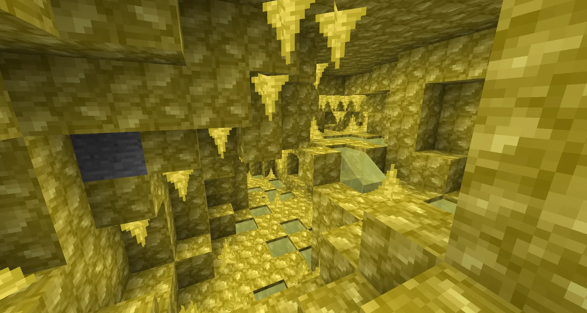 Пещера с серой в моде Hbm's Nuclear Tech, заполненная кислотой.