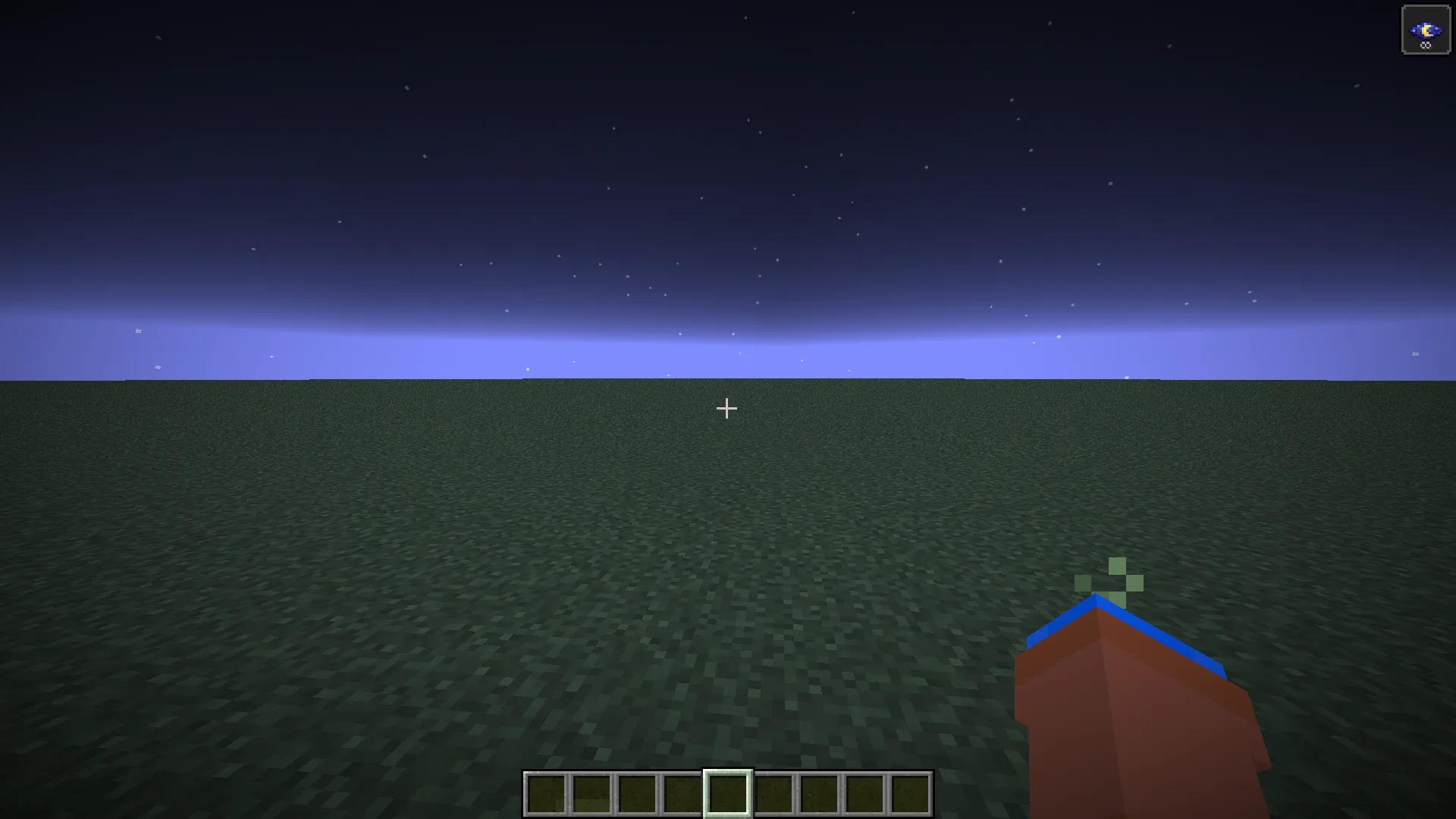 Ночное видение в Minecraft до исправления (яркость 100%).