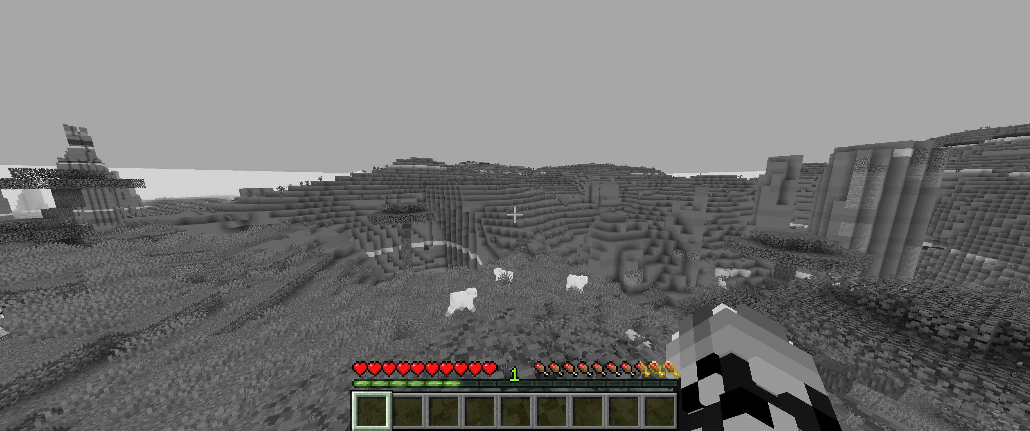 Проект Minecraft "Simple Saturation" с нулевой насыщенностью.