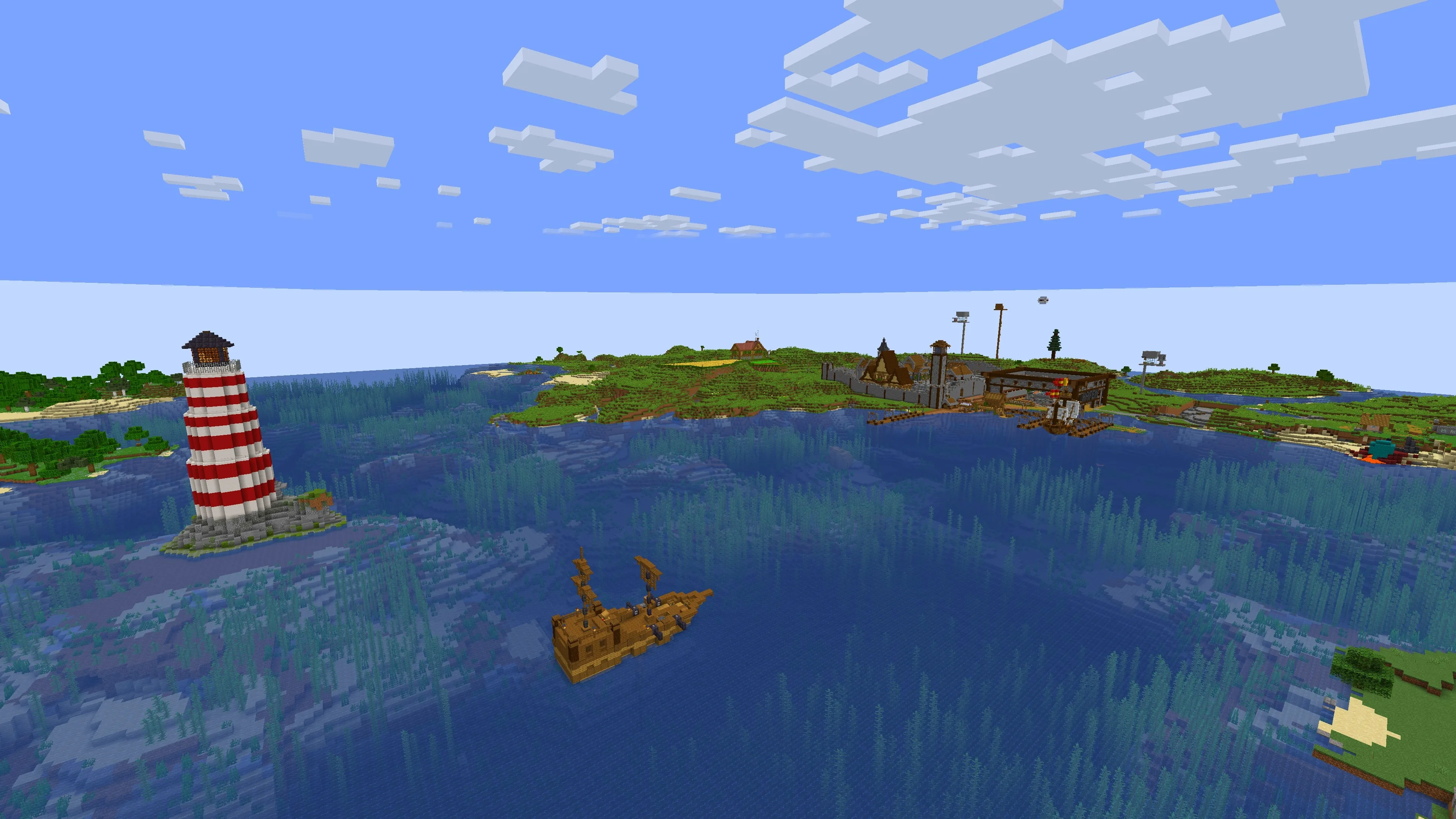 Цветовая гамма Minecraft с примененным ресурс-паком 150% Saturated