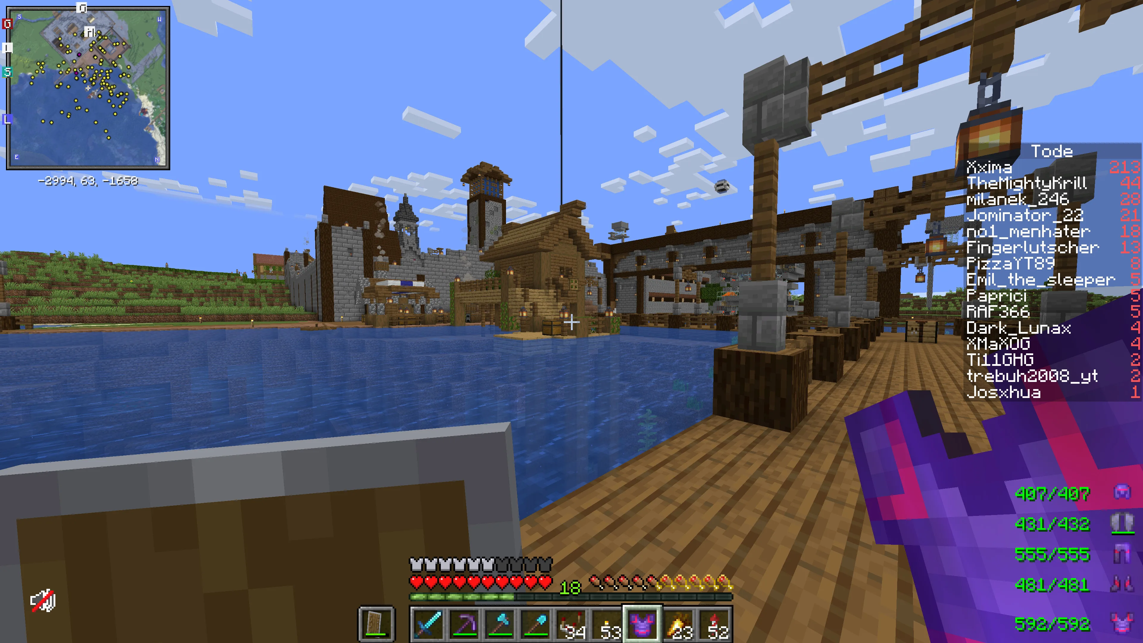 Стандартная цветовая гамма Minecraft без ресурс-пака 150% Saturated