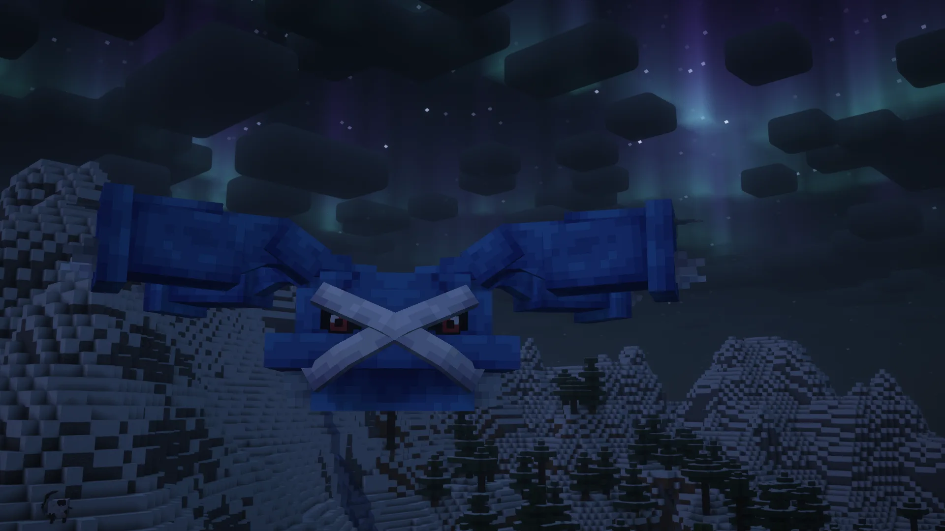 Покемон Метагросс в стиле Cobblemon в Minecraft.