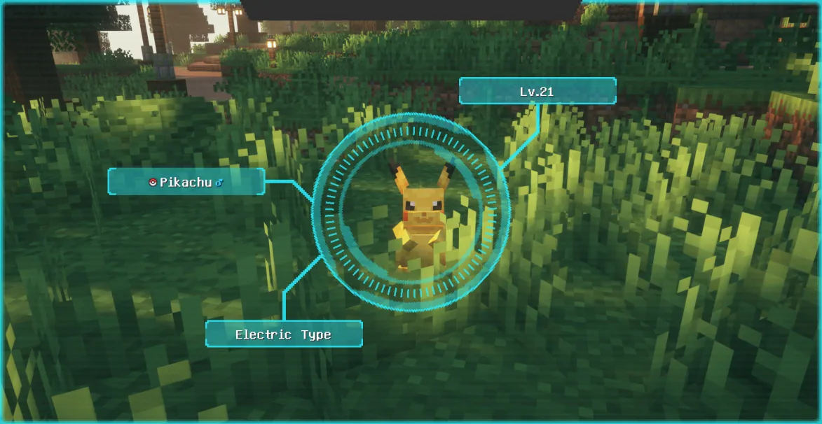 Интерфейс сканирования покемона в модификации Cobblemon.