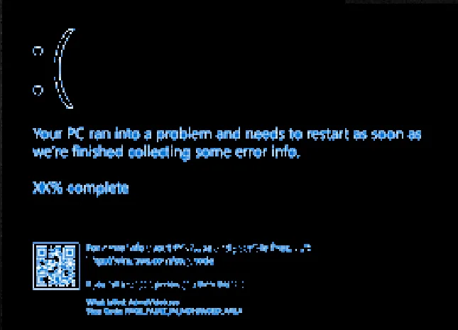 Экран системной ошибки мода Void_editon.o.o.o