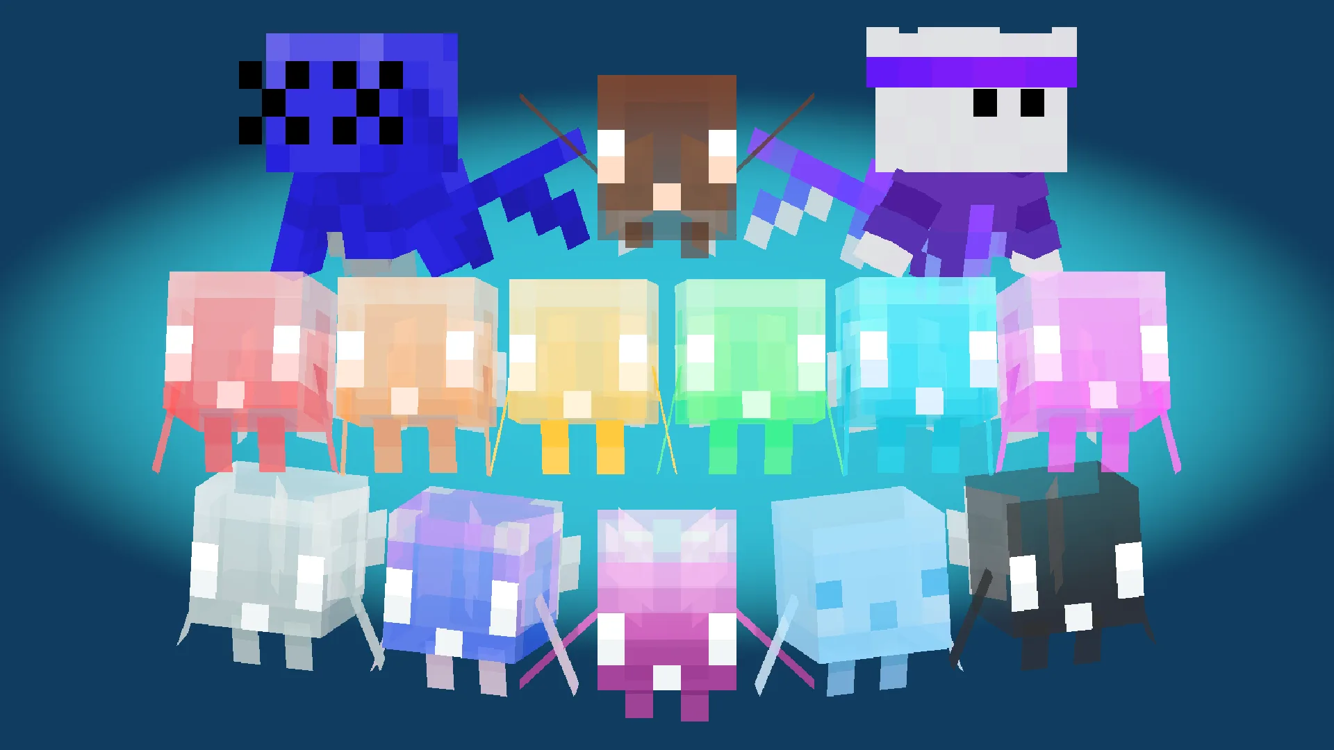 Скриншот обновления 4.0 мода Assorted Allays с новыми видами существ.