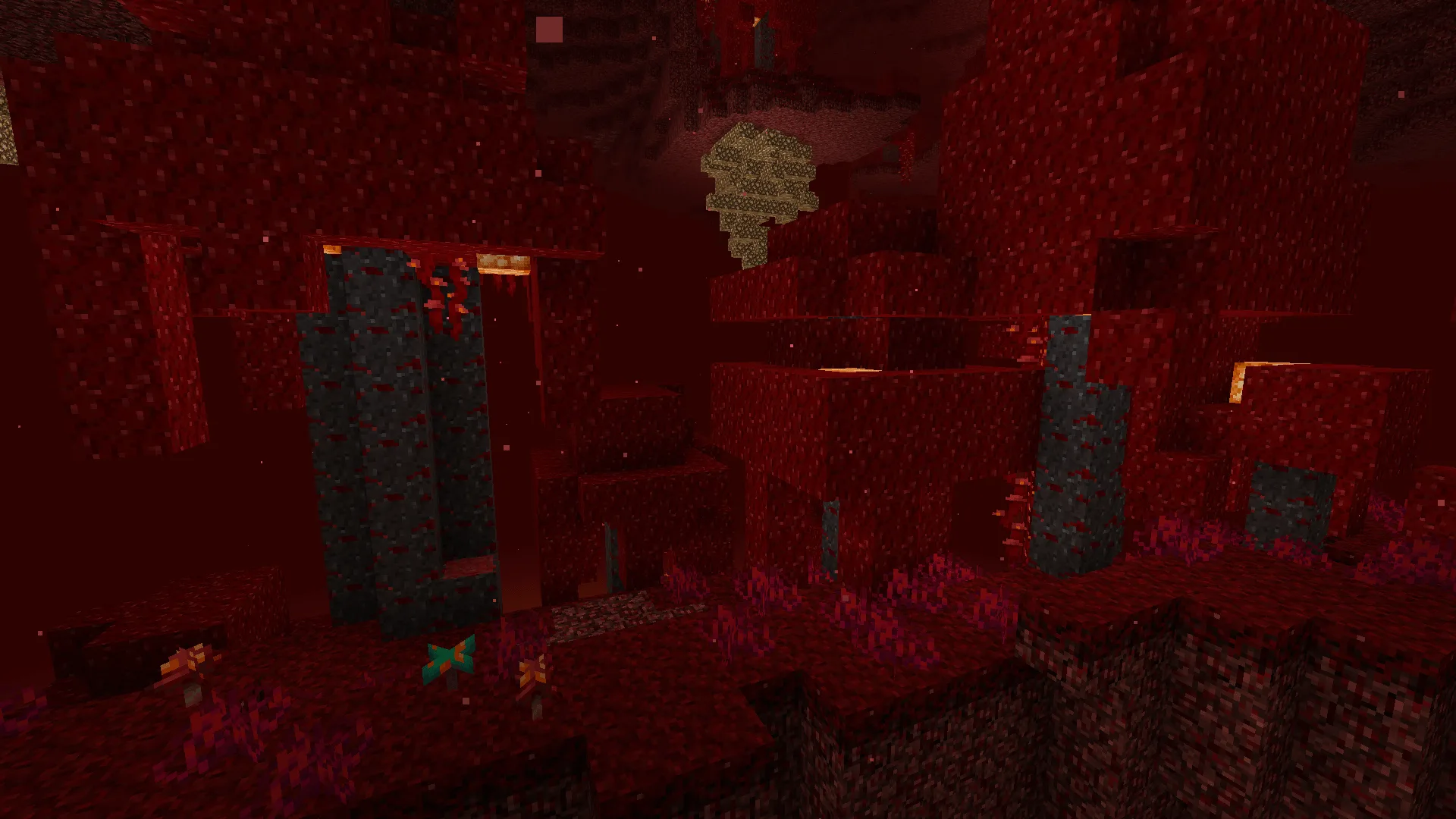 Багровый лес в ресурс-паке Programmer Nether