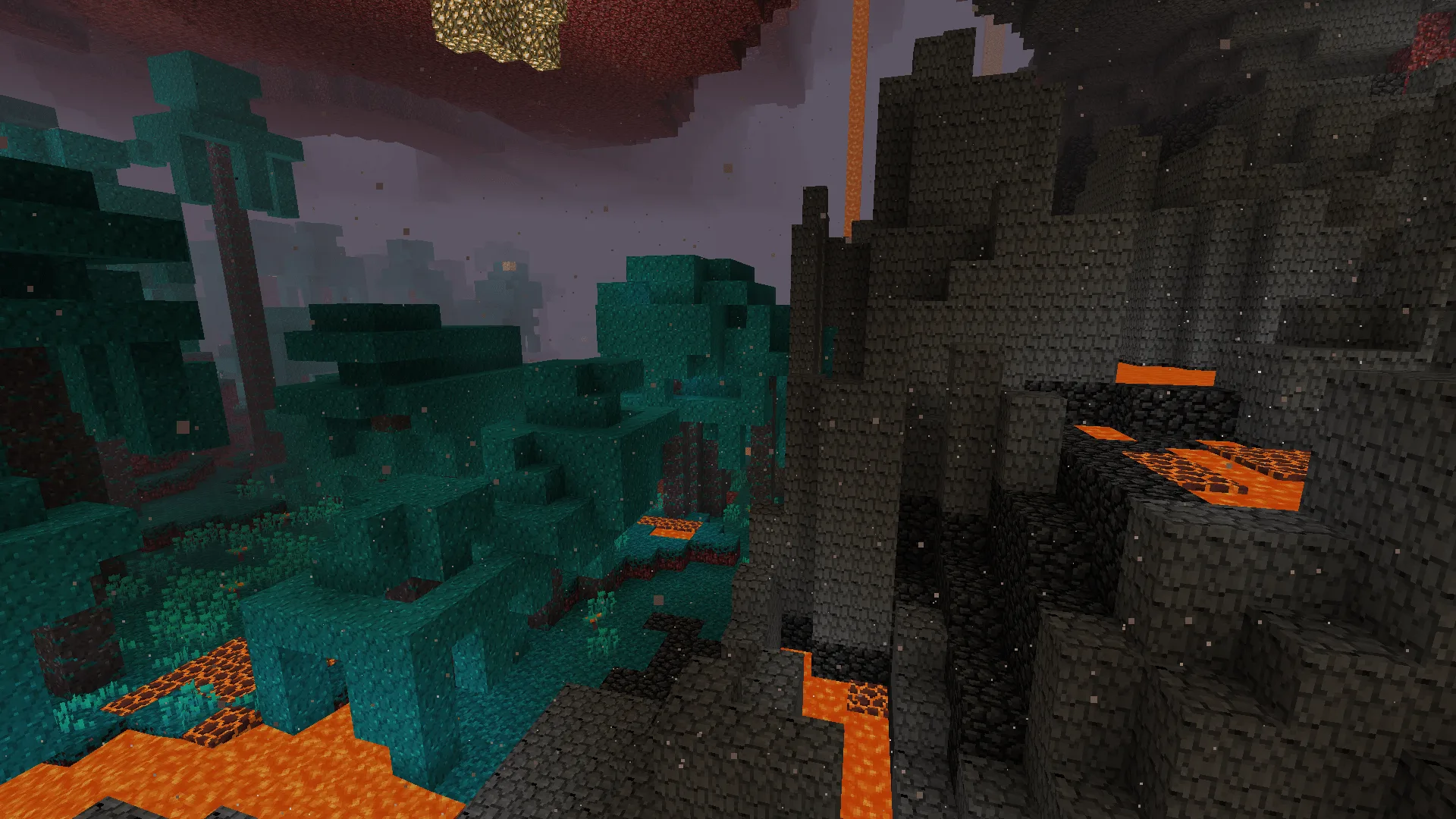 Искаженный лес и базальтовые дельты в стиле Programmer Nether