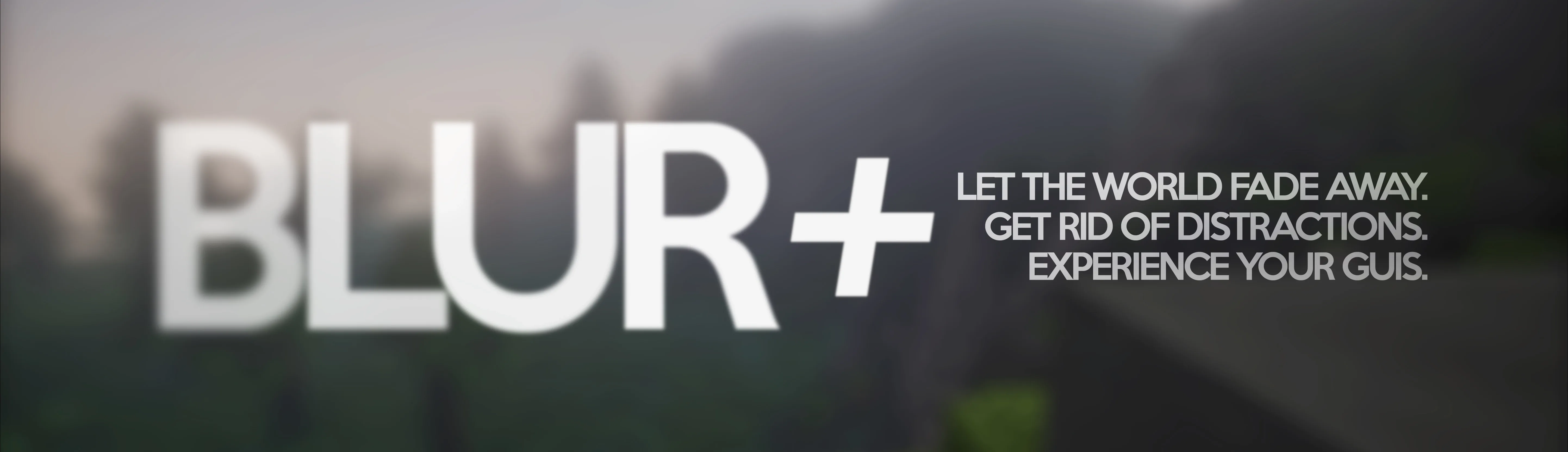 Баннер проекта Blur+ с логотипом.