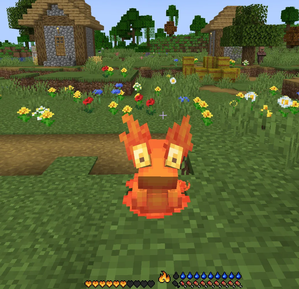 Слагма в игре Minecraft с модом Cobblemon.