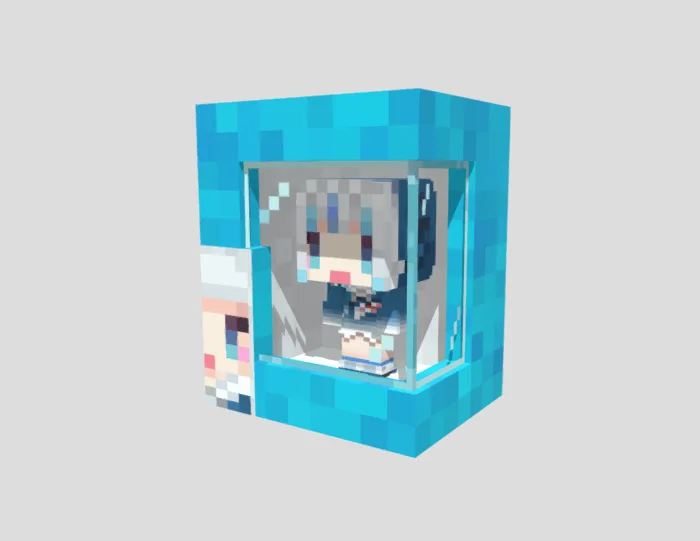 Ресурс-пак HoloPops!: модель Gawr Gura в Minecraft.